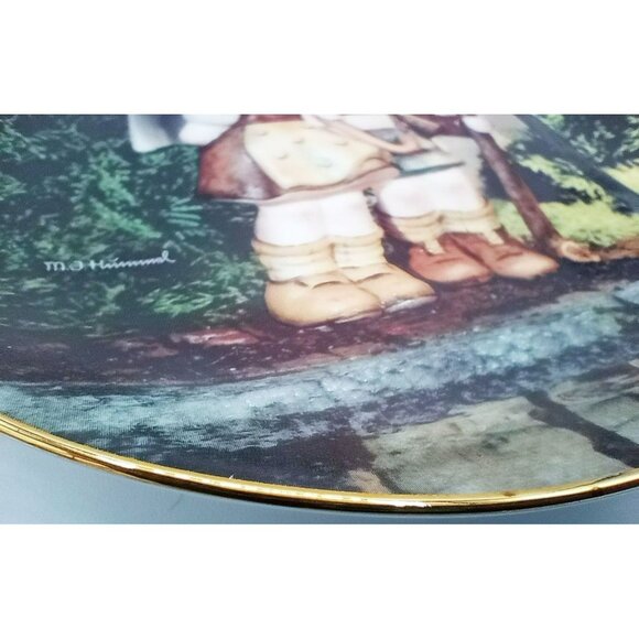 Hummel Stormy Weather Plate Little Companions Danbury Mint 1989 Limited Edition - Picture 11 of 11